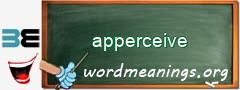 WordMeaning blackboard for apperceive